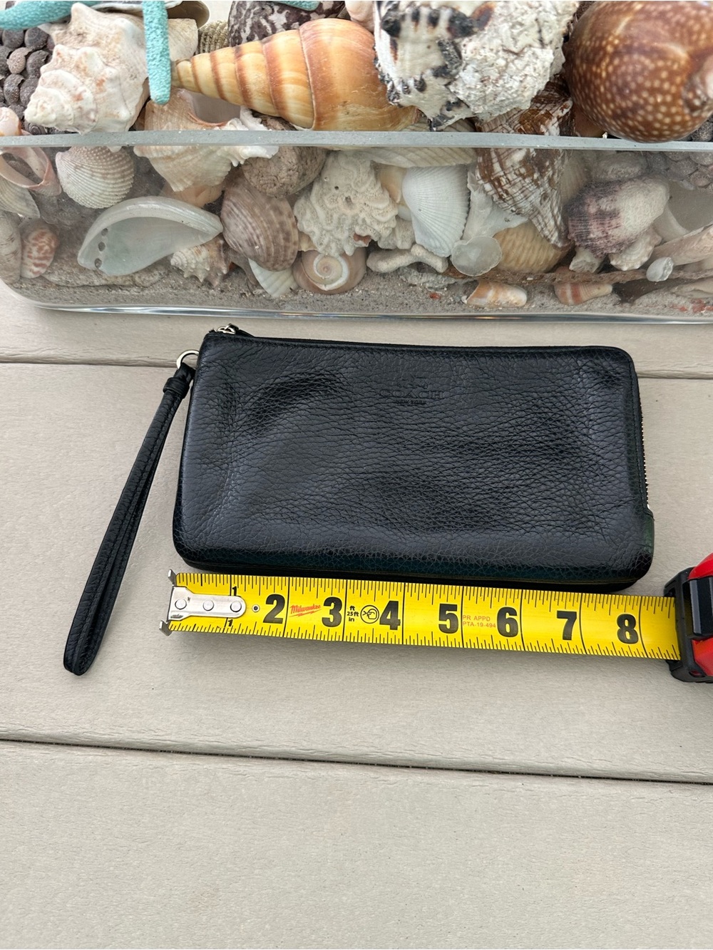Coach Black Double Zipper Wristlet/Wallet